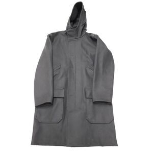 Sandro Paris Hooded Wool Blend Coat Men black Parkas